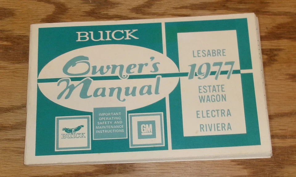 Original 1977 Buick Electra Riviera LeSabre Estate Wagon Owners Operators Manual - Image 1 of 1