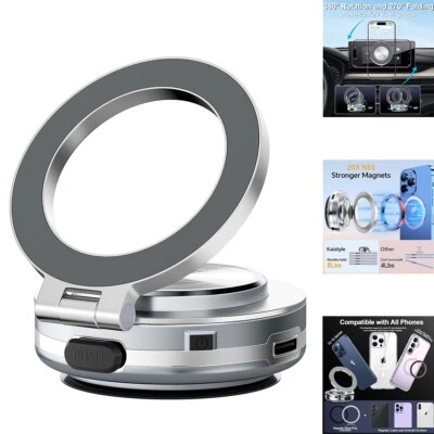 360° Electric Vacuum Car Suction Magnetic Phone Mount Holder for iPhone Samsung - image 1 of 4