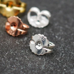 Sterling Silver 925 Large Stud Post Earring Backs Earring Supports A4495 - Picture 1 of 30