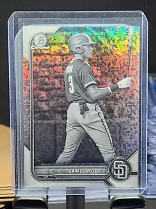 2022 Bowman Chrome James Wood Black & White Mini Diamonds #BCP-213 SD Padres - Picture 1 of 2