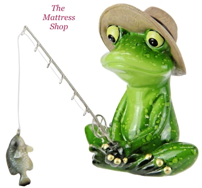 ~❤️~Estatuilla RANA PESQUERA Estatua Interior/Exterior Adorno 14cm❤️ Foto 1 de 4