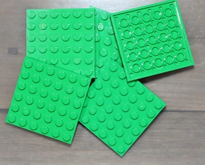 LEGO 3958 Bright Green 6X6 Plate QTY 5 - Picture 1 of 2