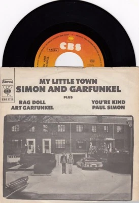 SIMON AND GARFUNKEL MY LITTLE TOWN 1975 RECORD YUGOSLAVIA 7" PS SINGLE - Image 1 of 2