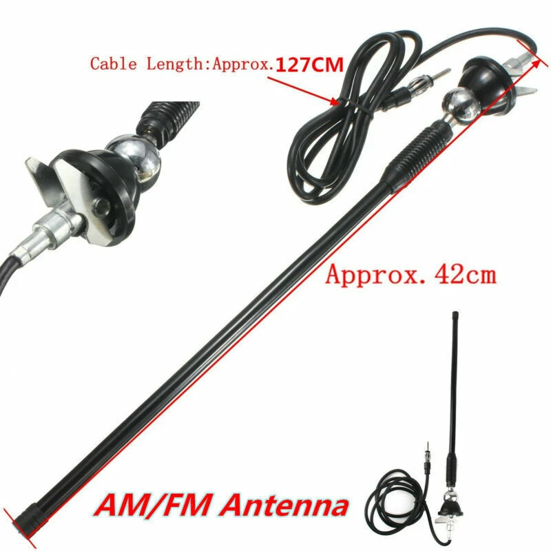 16" Universal Mount Swivel Base Car SUV AM/FM Radio Amplified Antenna Aerial Kit - Image 1 of 4