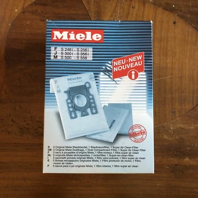 5-Pack Genuine Miele FJM Vacuum Cleaner Bags, w/ Filters, Authentic OEM - Image 1 of 4