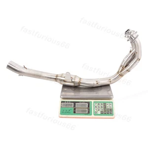For Yamaha MT09 FZ09 2020-2023 Exhaust Muffler Front Link Pipe Stainless Steel - Picture 1 of 7