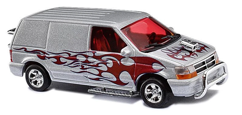 Busch 44656 Dodge Ram Van "Crazy Cars" HO 1:87 New - Image 1 of 1