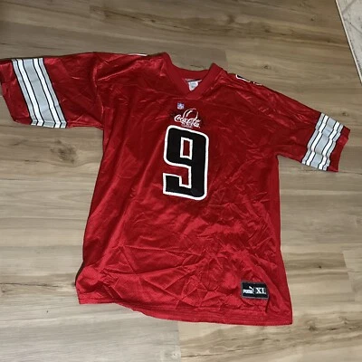 Vintage Red Puma Coca-Cola Classic NFL Jersey #9 XL - Image 1 of 4