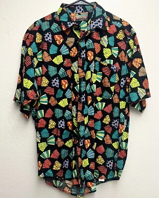 VINTAGE TANGO by Max Raab Colorful Hawaiian Shirt Button Front Size Large EUC - Image 1 of 3