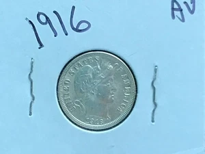 1916 Barber Silver Dime Final Year High Grade E8279 - Bild 1 von 4