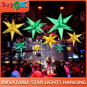 Inflatable Star Lights Hanging Colorful Stars Lamps Bar Night Club Party Stage - Picture 1 of 1