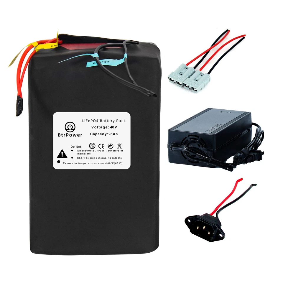 48V 20Ah 25Ah 30Ah Lithium lifepo4 Ebike Battery 500W-2000W Electric Bicycles - Image 1 of 1