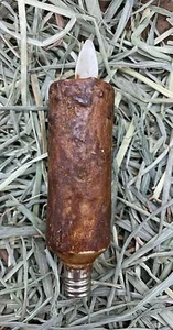 Primitive Country Grungy Brown 4" Moving flame Electric Light bulb - Picture 1 of 4