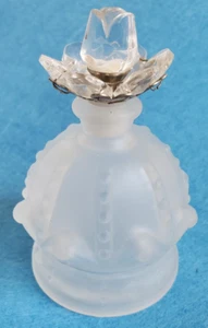 Tapón de corona de perfume de vidrio esmerilado Studio Silversmiths Rose Bud - Imagen 1 de 18