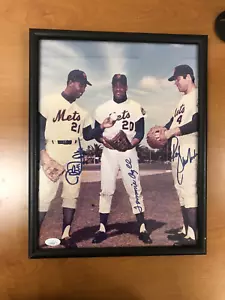 Mets 1969 WS Signed Photo 11x14 Cleon Jones, Ron Swoboda, and Tommie Agee JSA - Picture 1 of 7