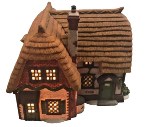 Dept 56 Heritage Dickens Village Series Cobb Cottage 5842-6 w/ Box & Light - Picture 1 of 8