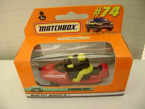 1998 MATCHBOX SUPERFAST #74 RED TURBO SKI SNOWMOBILE NEW IN BOX - Picture 1 of 3