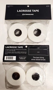 STRINGKING 2-Pack of White Precut Lacrosse 10m Tape Double Pack, 4 Total 🆕 - Picture 1 of 5