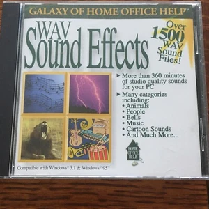 Rare Vintage Galaxy of Home WAV Sound Effects for Windows 1500 Sound Files - Picture 1 of 3
