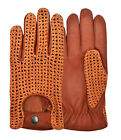 Luxury Leather Professional Driving Gloves Full Finger Crochet Back Glove Shop