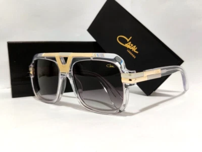 Cazal Sunglasses Full Crystal Gold Frame Grey Tinted Lens Men's Women's Eyewear - Image 1 of 4