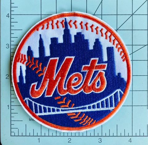 New York Mets Baseball Jersey Arm Iron on Patch - Size 4" x 4" - Ship Free in US Cover