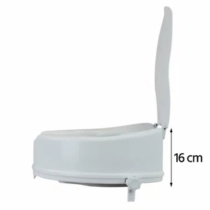 WC SITZERHÖHUNG 15 cm Toilettensitz Toilettenaufsatz hoch mit Deckel ~cqc375 - Bild 1 von 5