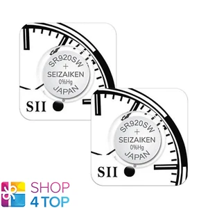 2 SEIKO SEIZAIKEN WATCH BATTERIES 371 SR920W SR69 SILVER OXIDE 1.55V 2027 NEW - Picture 1 of 3