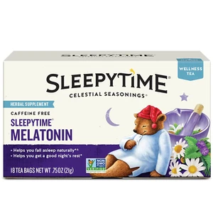 Sleepytime Wellness Tea plus Melatonin, Caffeine Free, 18 Tea Bags Box - Picture 1 of 5