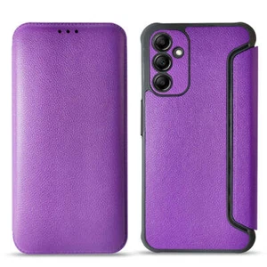 Reiko Magnetic Wallet Leather Phone Case for Samsung Galaxy A14 5G in Purple | M - Picture 1 of 3