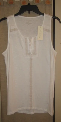 Camiseta sin mangas M Sonoma blanca aspecto encaje ligero áreas decorativas blanco tostado Foto 1 de 4