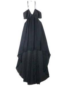 Express Schlüsselloch Cut-Out Seiten Hi-Low kleines schwarzes Kleid Gr. 6 Small - Bild 1 von 4