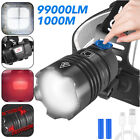 Super Bright Headlight Telescopic Zoom Fishing Camping Torch USB Rechargeable
