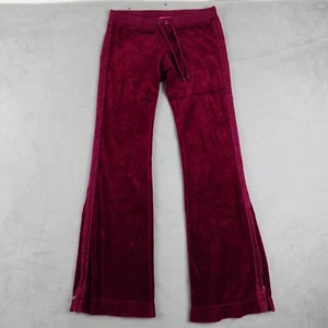 Juicy Couture Pantalon de survêtement femme 27 rouge cordon velours à enfiler jambe évasée vintage - Photo 1/18