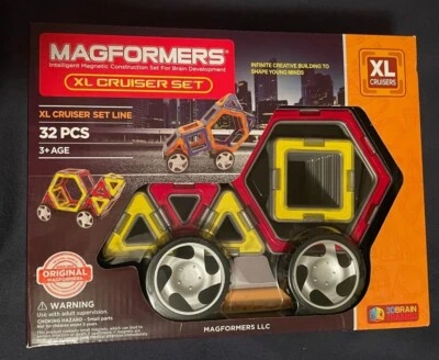 Magformers 32-Piece Red & Yellow XL Cruiser Set - NIP - Image 1 of 4