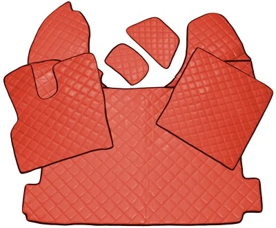 LKW Tunnelabdeckung Fußmatten Kunstleder Rot passend für DAF XF 106 2013 - Bild 1 von 3