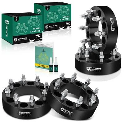 4x 8x6.5" to 8x6.5" Wheel Spacer 9/16" Studs 126.15mm 2" for Dodge Ram 2500 Ford - Image 1 of 4