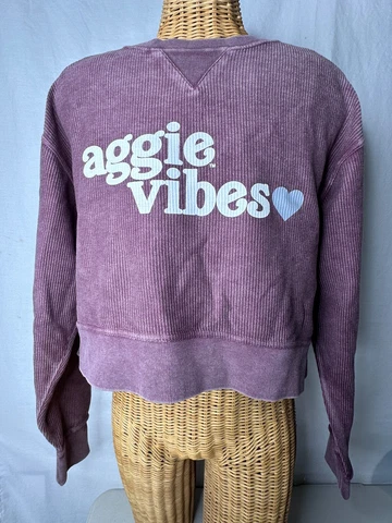 Texas A&M Aggies - Chica-D - Long Sleeve Cropped Sweatshirt - Size Medium Cover