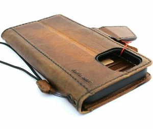 Genuine Leather Case For Apple iPhone 13 Wallet Cover Book Magnetic handcraft De - Picture 1 of 9