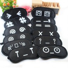 1Pcs Cute Expressions Soft Sponge Travel Sleeping Mask Cover Maschera per gli WF