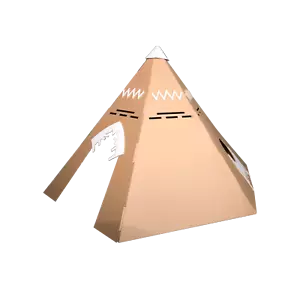 CABAÑA TIPI DE CARTÓN PERFECTA PARA CUMPLEAÑOS Y FIESTAS DIÁMETRO 120cm - Imagen 1 de 8