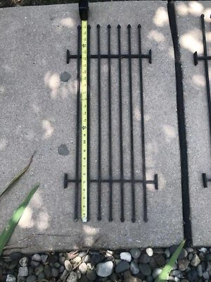 Antigua sección de valla de salvamento arquitectónico hierro forjado acabado con púas gótico Foto 1 de 4