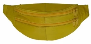 Slim Genuine Leather Waist Pouch Fanny Pack Multiple Colors - Picture 1 of 18