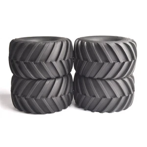 4 Stück 1/10 Reifen 12 mm Sechskant Räder für 1:10 LKW Offroad RC Auto schwarz - Bild 1 von 11