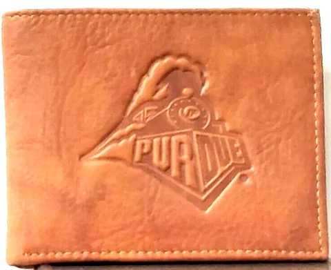 Purdue Boilermakers Genuine Leather Embossed Bi-Fold Wallet New Rico Industries Cover