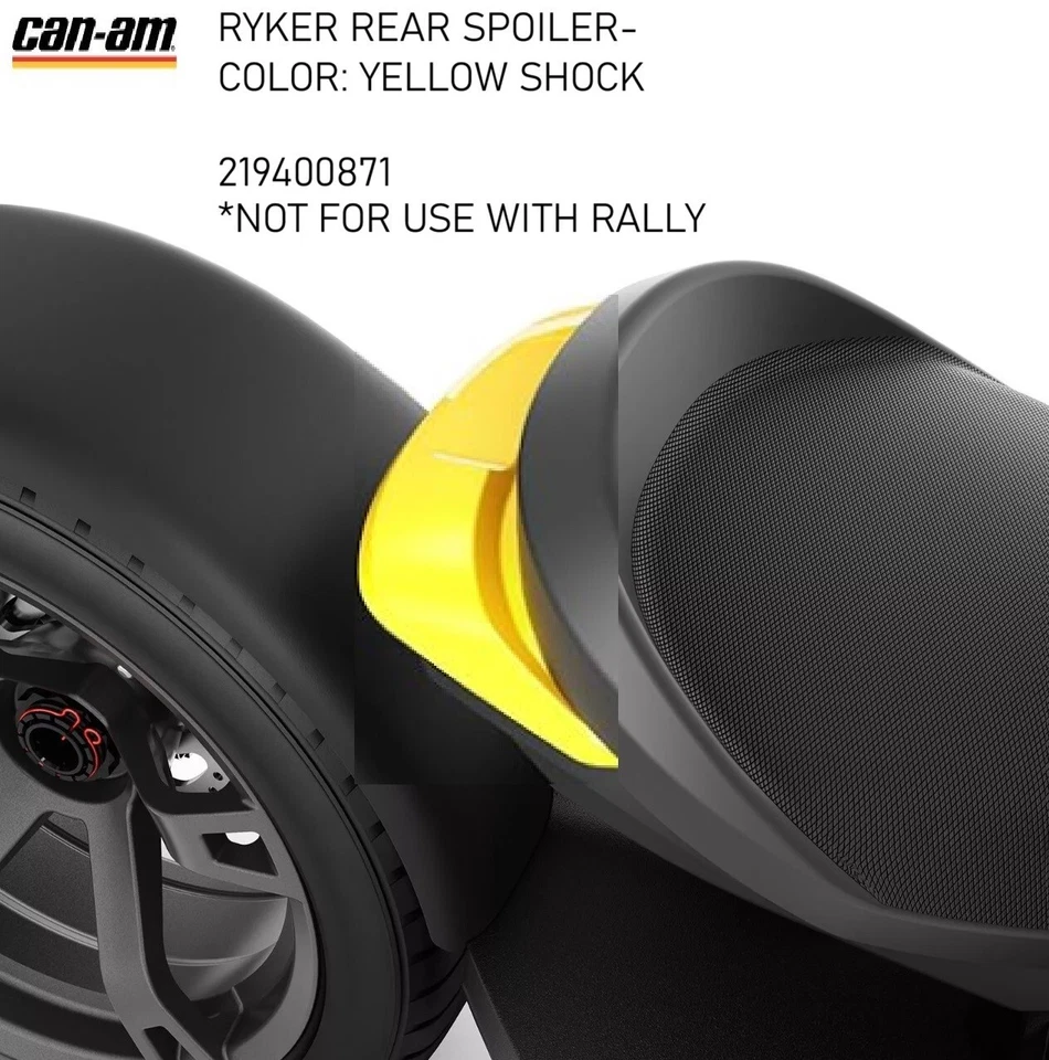 Alerón trasero amarillo Can-Am OEM Ryker (excepto Rally) - 219400871 Foto 1 de 1