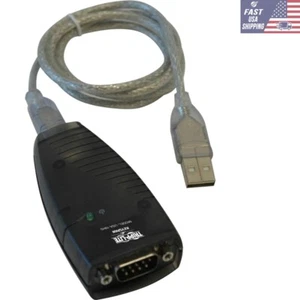 High-Speed USB to Serial Adapter for PC & Mac - 3ft DB9 Cable, 230 Kbps Transfer - Photo 1/2