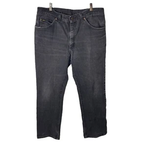 Lee 200 Vintage Denim Jeans Straight Fit Faded Black Color 38 Union Made in USA - Picture 1 of 12