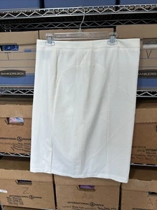 Apostrophe Linen Knee Length Ivory Skirt Size 12 NWT AL - Picture 1 of 6