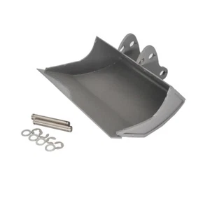 New Metal Wide Bucket Flat for RC Excavator Double E EC160 E010 E111 Models DIY - Picture 1 of 5
